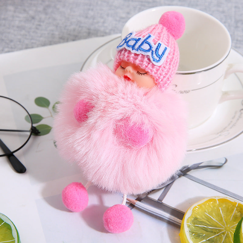 Wholesale 12PCS Plush Sleeping Doll Doll Keychain